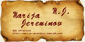 Marija Jereminov vizit kartica